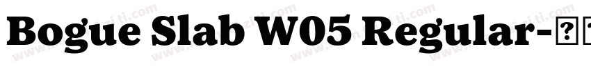 Bogue Slab W05 Regular字体转换
